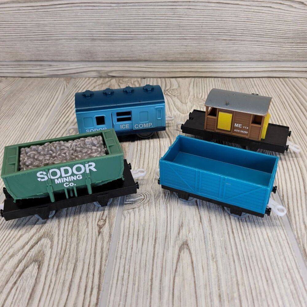 Fisher-Price Thomas & Friends TrackMaster Sodor Mining Ice Co Train Cars 4pc Lot